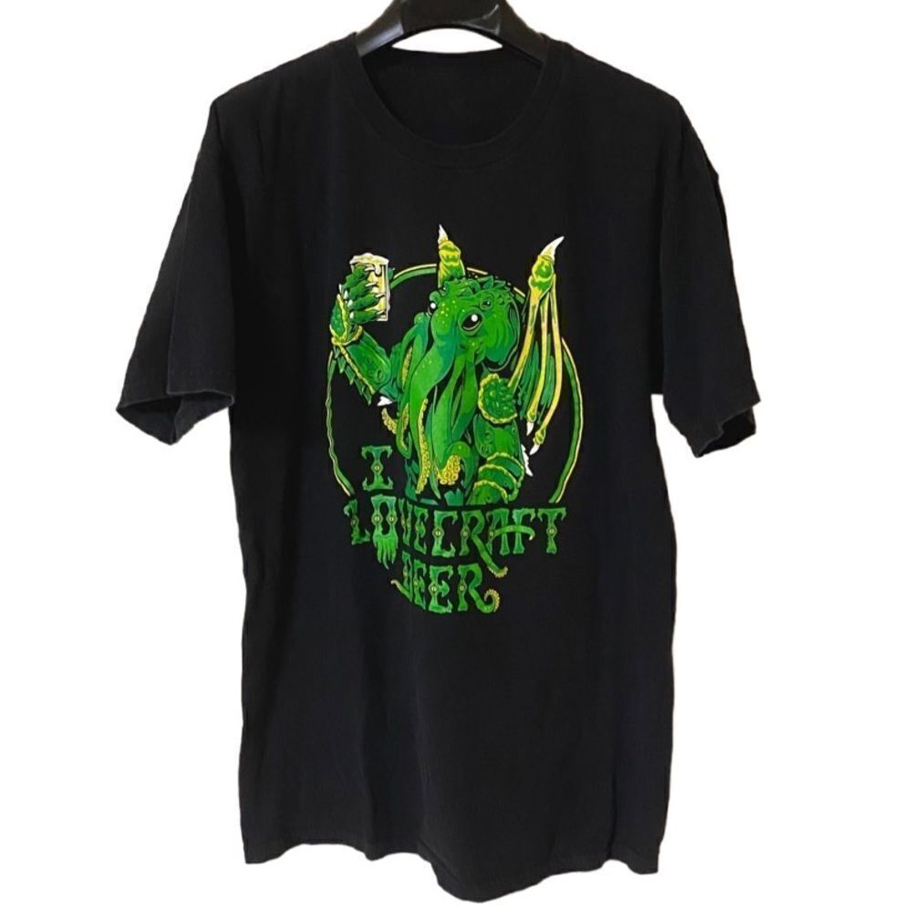 Tee Fury Lovecraft Men’s Unisex Black|Green I Lovecraft Beer Graphic Shirt Sz L